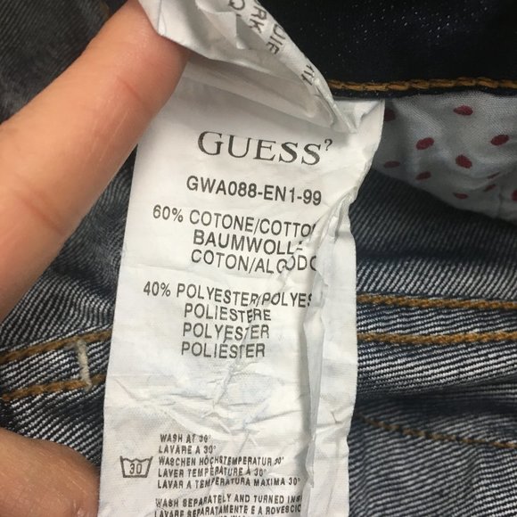 Guess Excess Skinny Leg Dark Wash Denim Size 24 - Picture 6 of 7